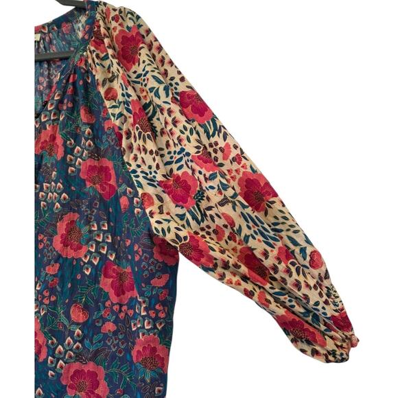 Sundance Dream Keeper Boho Floral Colorful Peasant Blouse Roses 100% Cotton XXL - Picture 7 of 12